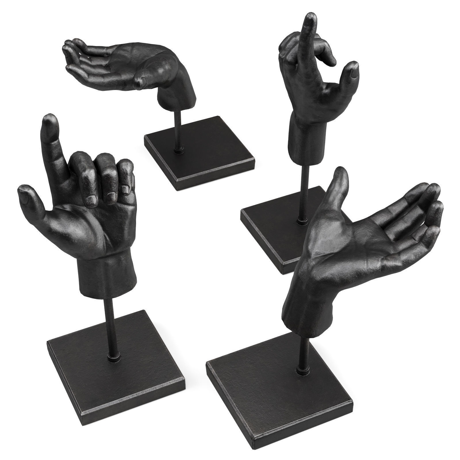 Corner Design Iron Hands Low-poly 3D model_5