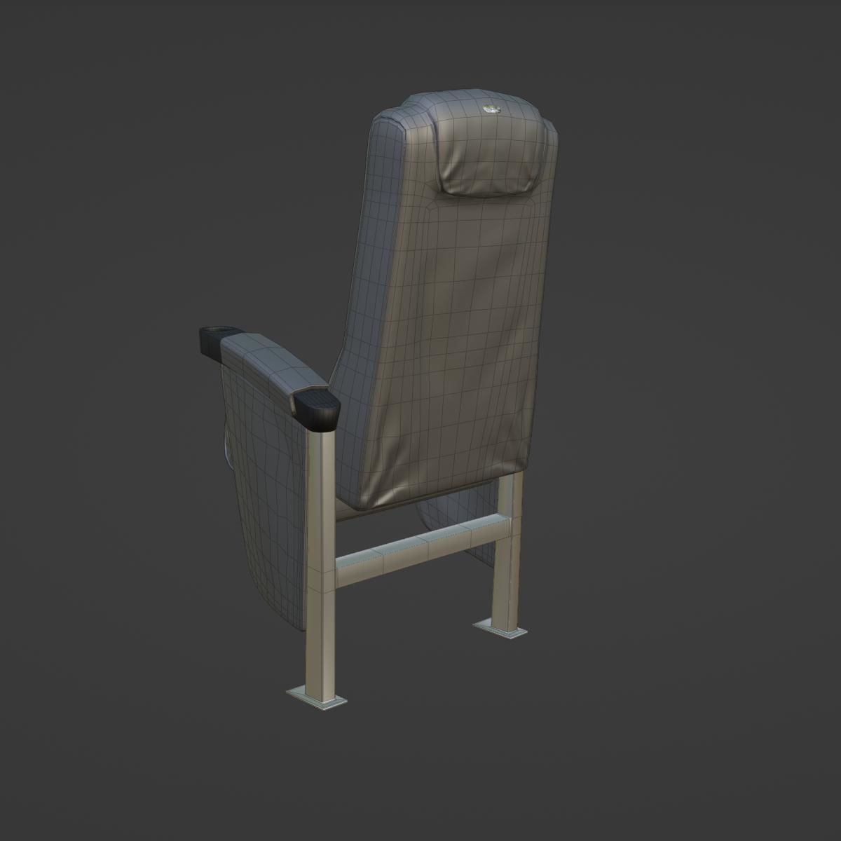 Theater seats Low-poly 3D model_8