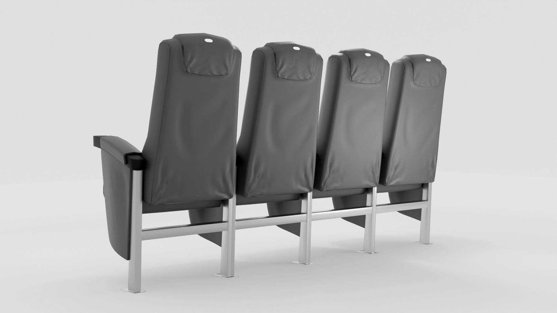 Theater seats Low-poly 3D model_3