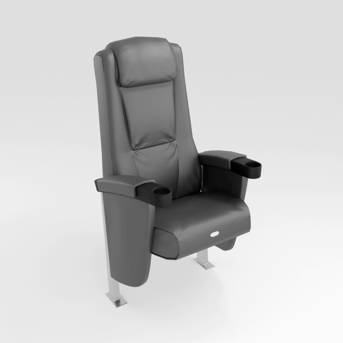 Theater seats Low-poly 3D model_5