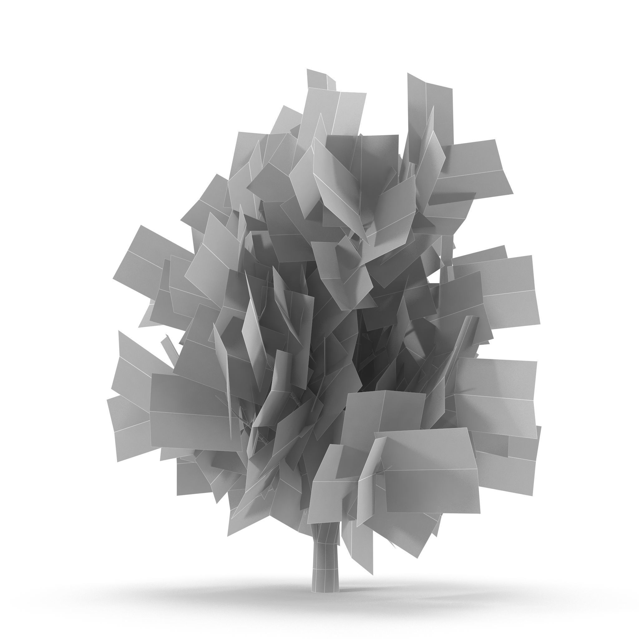 Oak Low Poly V1 3D model_12