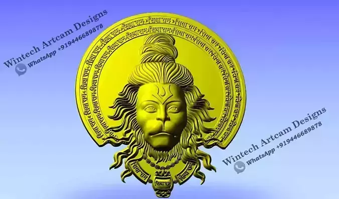 Majestic Hanuman 3D Carvings with Artcam Carveco 3D print model