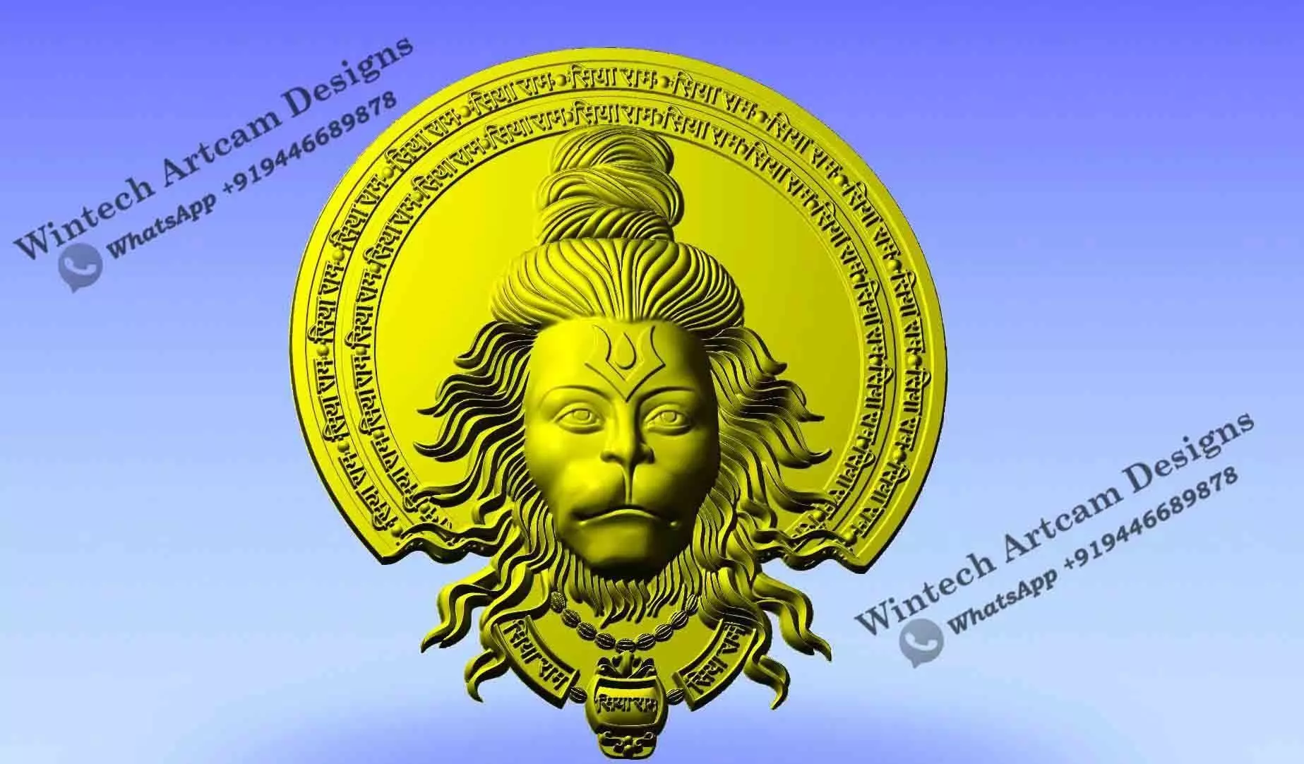 Majestic Hanuman 3D Carvings with Artcam Carveco 3D print model