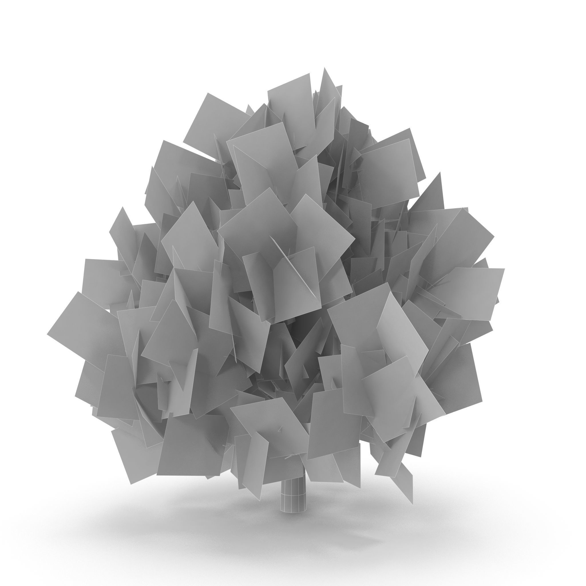 Oak Low Poly V2 Low-poly 3D model_13