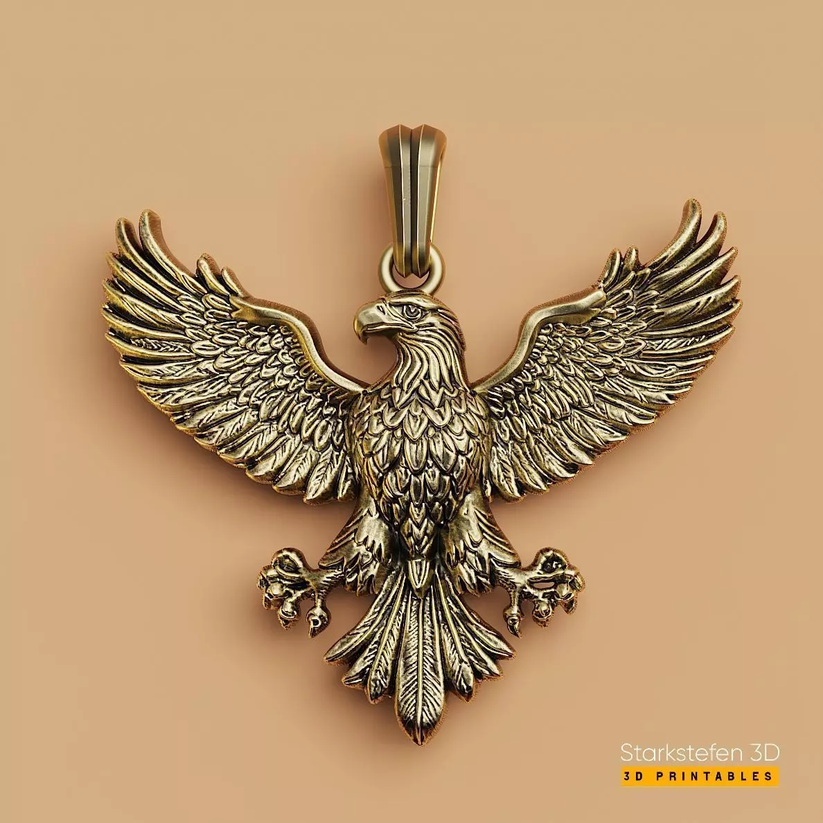 Eagle Pendant 3D Model  3D print model_0