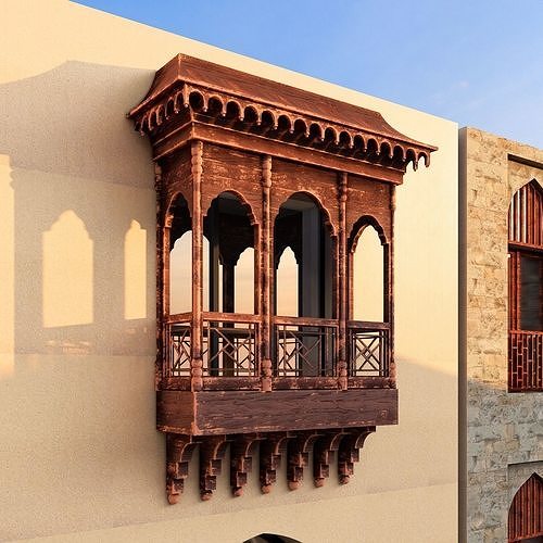 JHAROKA 3D MODEL  DETAILED AND LOW POLY Low-poly 3D model