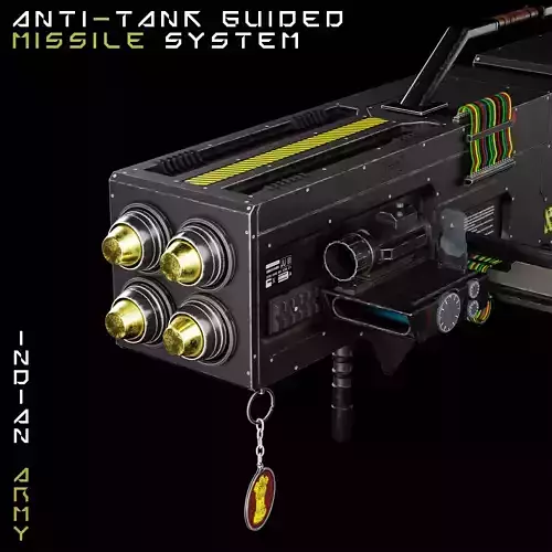 Anti-Tank Guided Missile System Low-poly 3D model