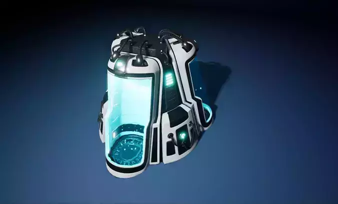 SciFi cryo chamber Low-poly 3D model