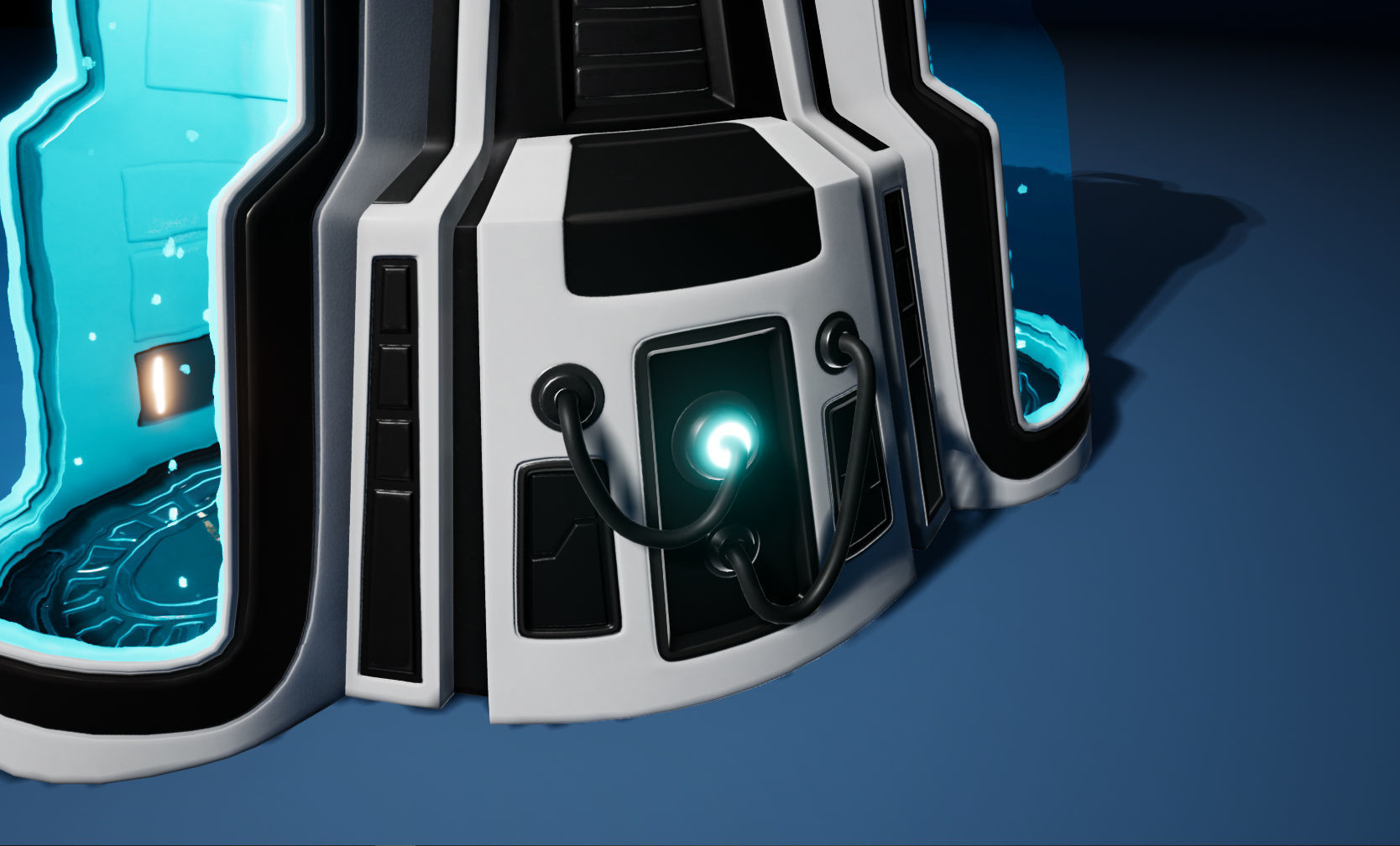 SciFi cryo chamber Low-poly 3D model_6