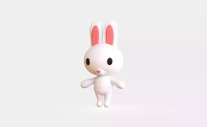 Little animal cute - Bunny cute - Character002 Low-poly 3D model