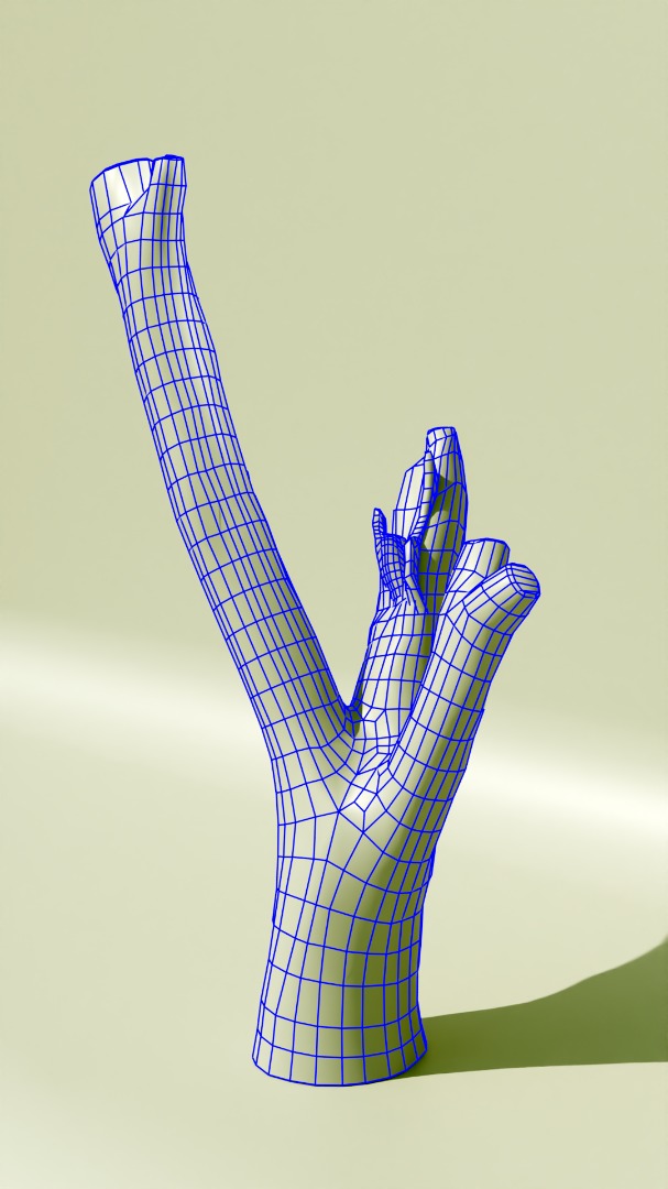 Tree Trunk Collection Low-poly 3D model_29