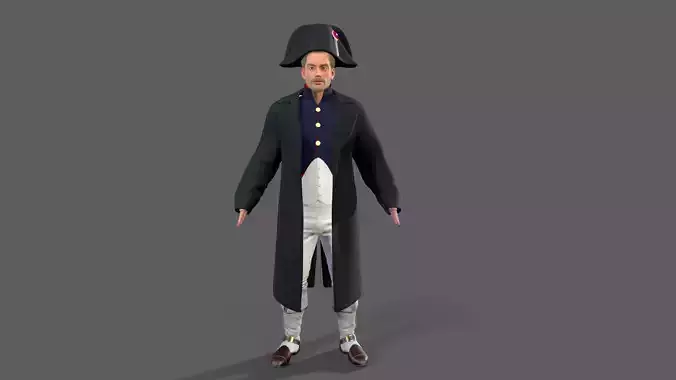 Napoleon Bonaparte Low-poly 3D model