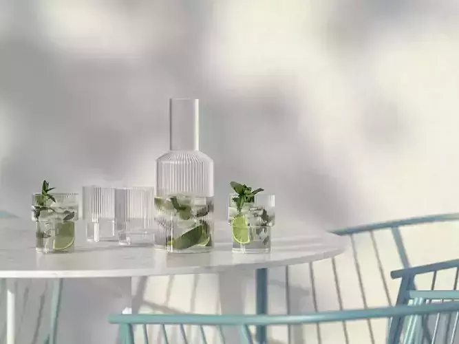 Ripple Glass Tableware Set