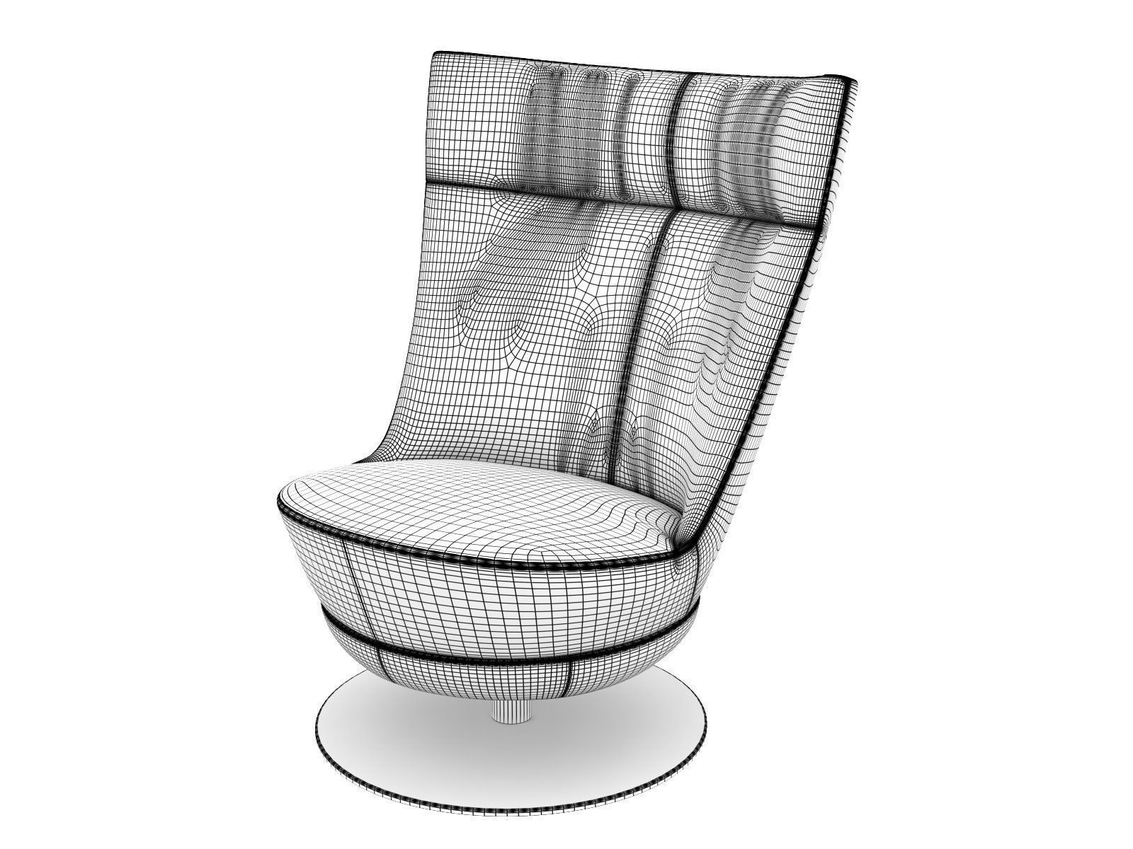 FM 180 Armchair 3D model_3