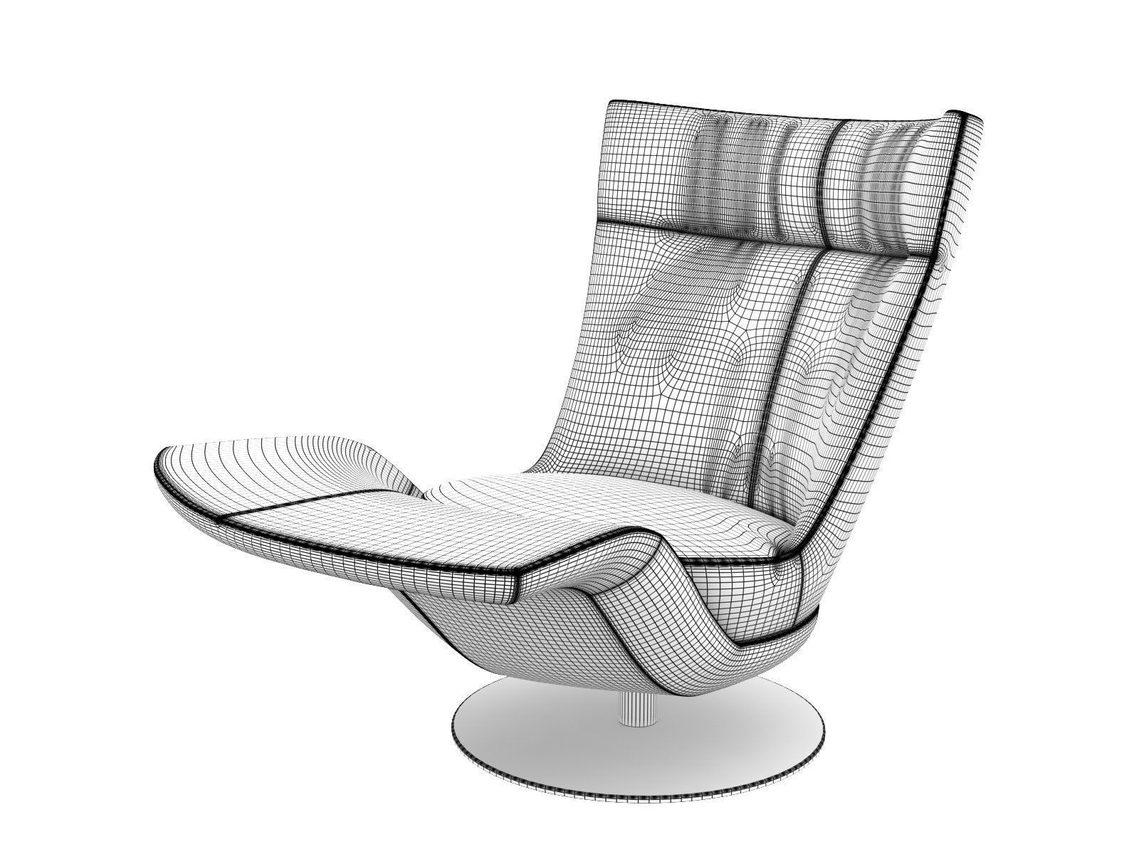 FM 180 Armchair 3D model_4