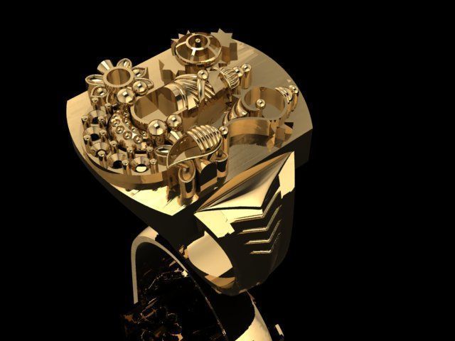 Balaji Ring 3D print model_4