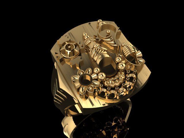 Balaji Ring 3D print model_5