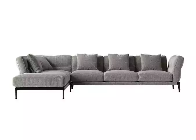 sofa chair armchair furniture houseware cushion 3D model