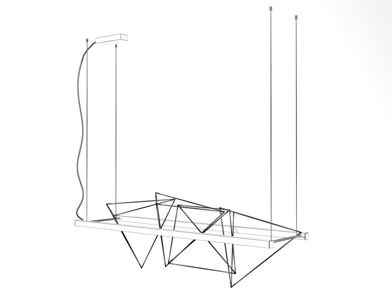 Rock Garden Pendant Lamp 3D model_4