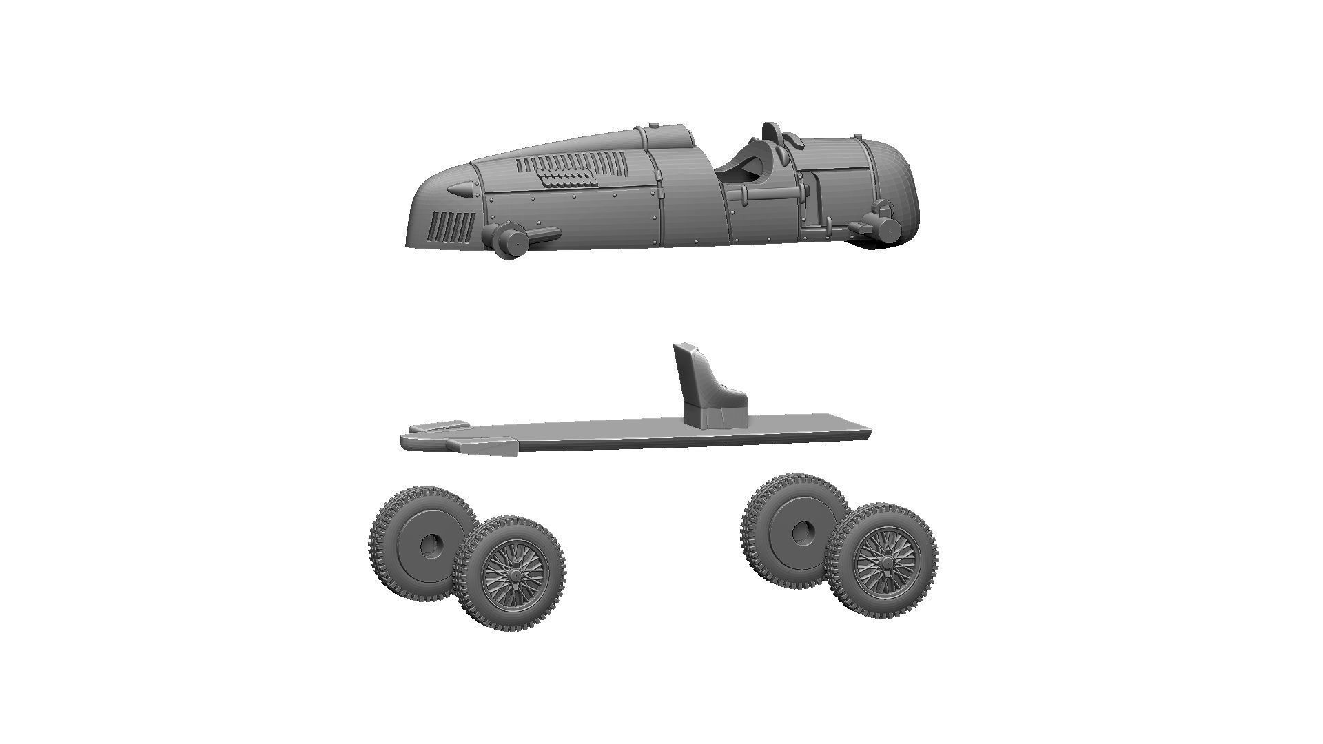 AUDI racing car and team 3D print model_4