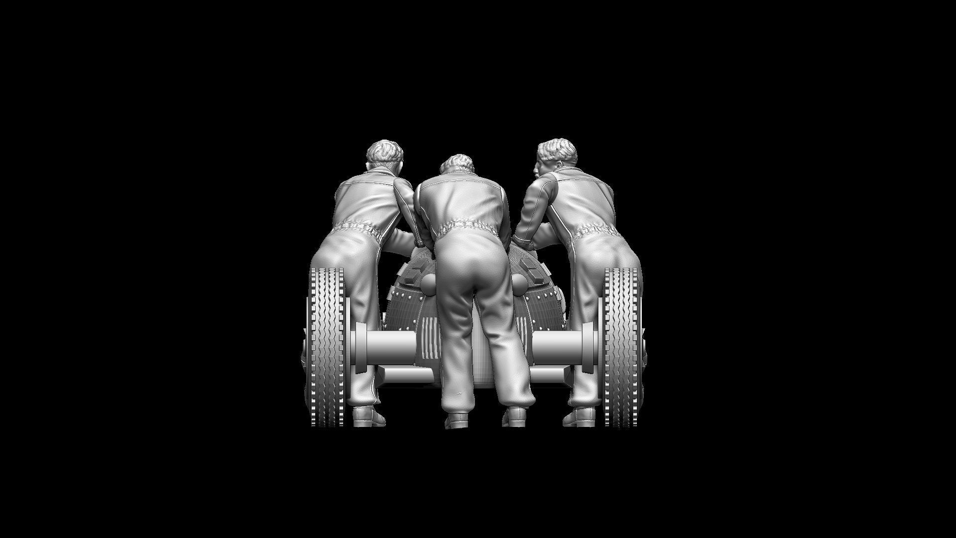 AUDI racing car and team 3D print model_6