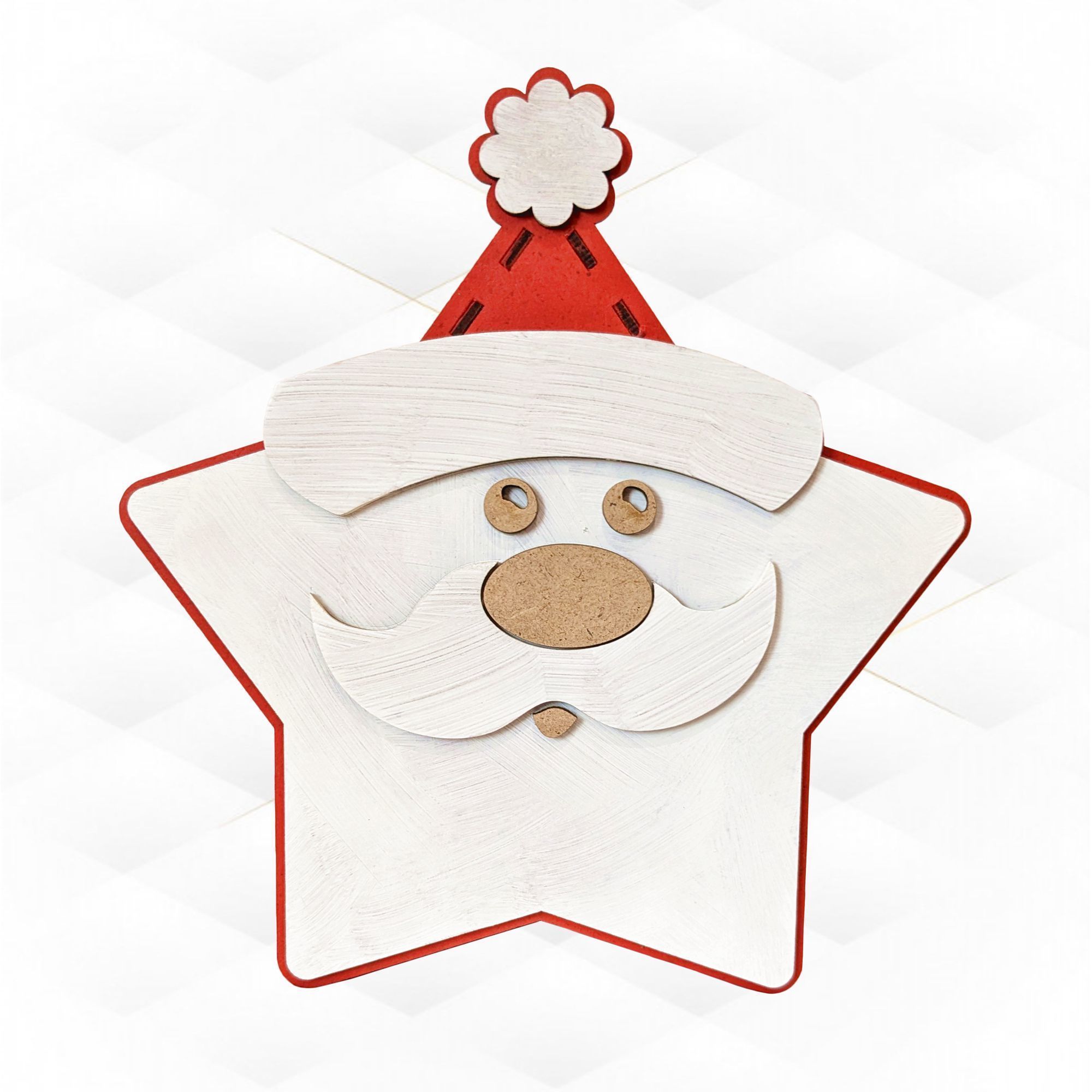 Christmas star Gift Box laser cutting design 3D print model_4