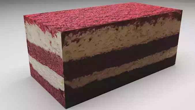 Red Cake 3D model Red Cake 3D model
