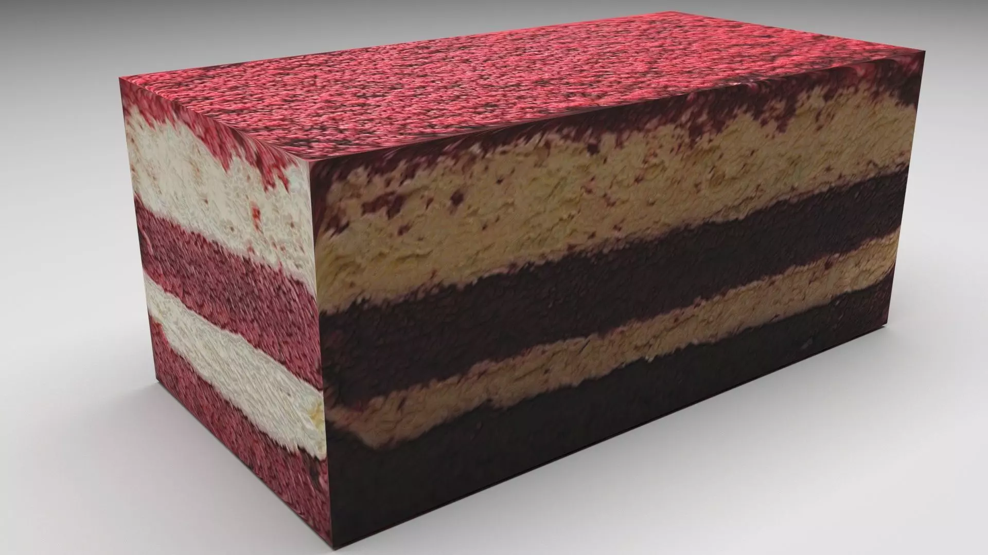 Red Cake 3D model_0