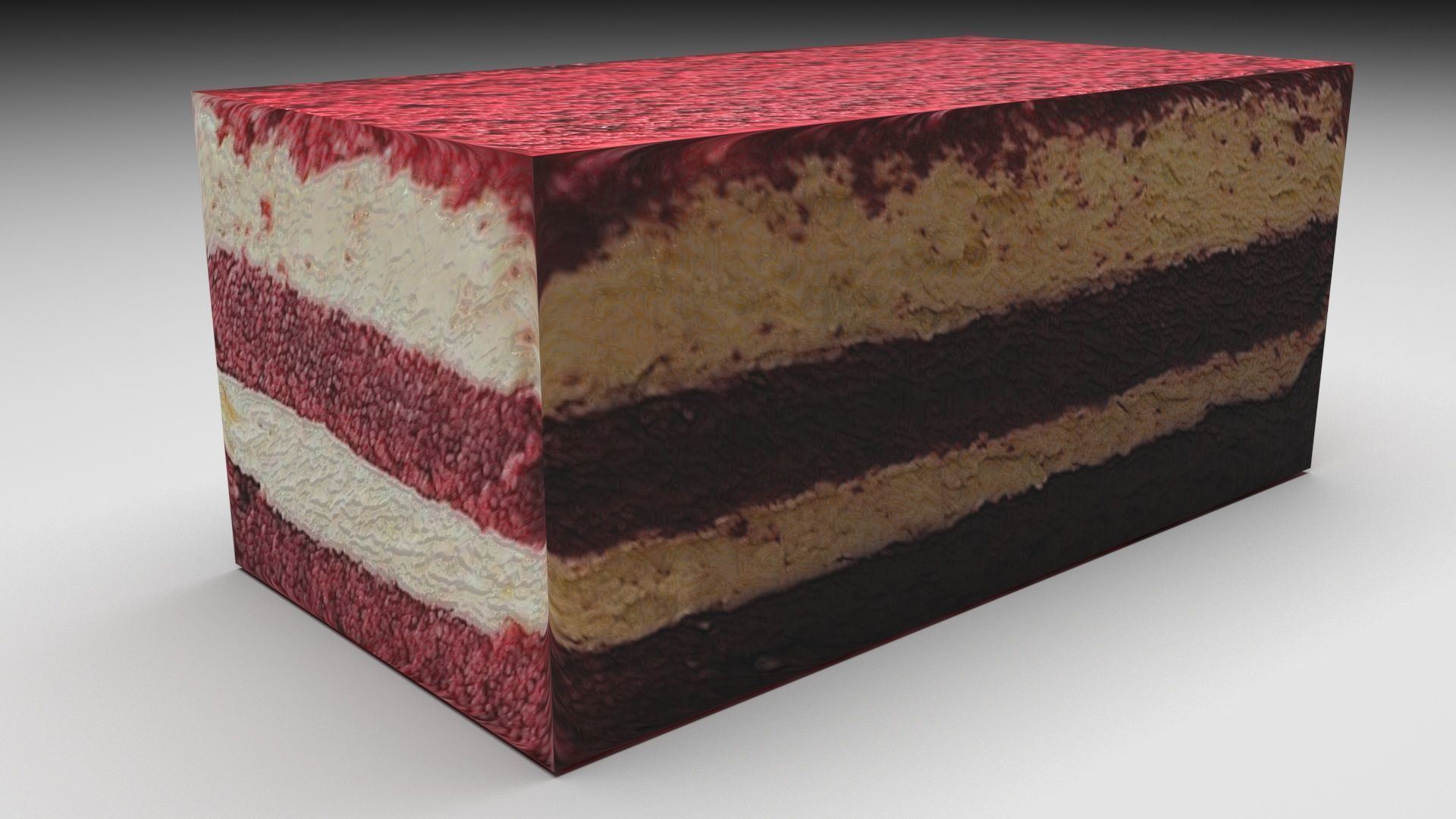 Red Cake 3D model_2