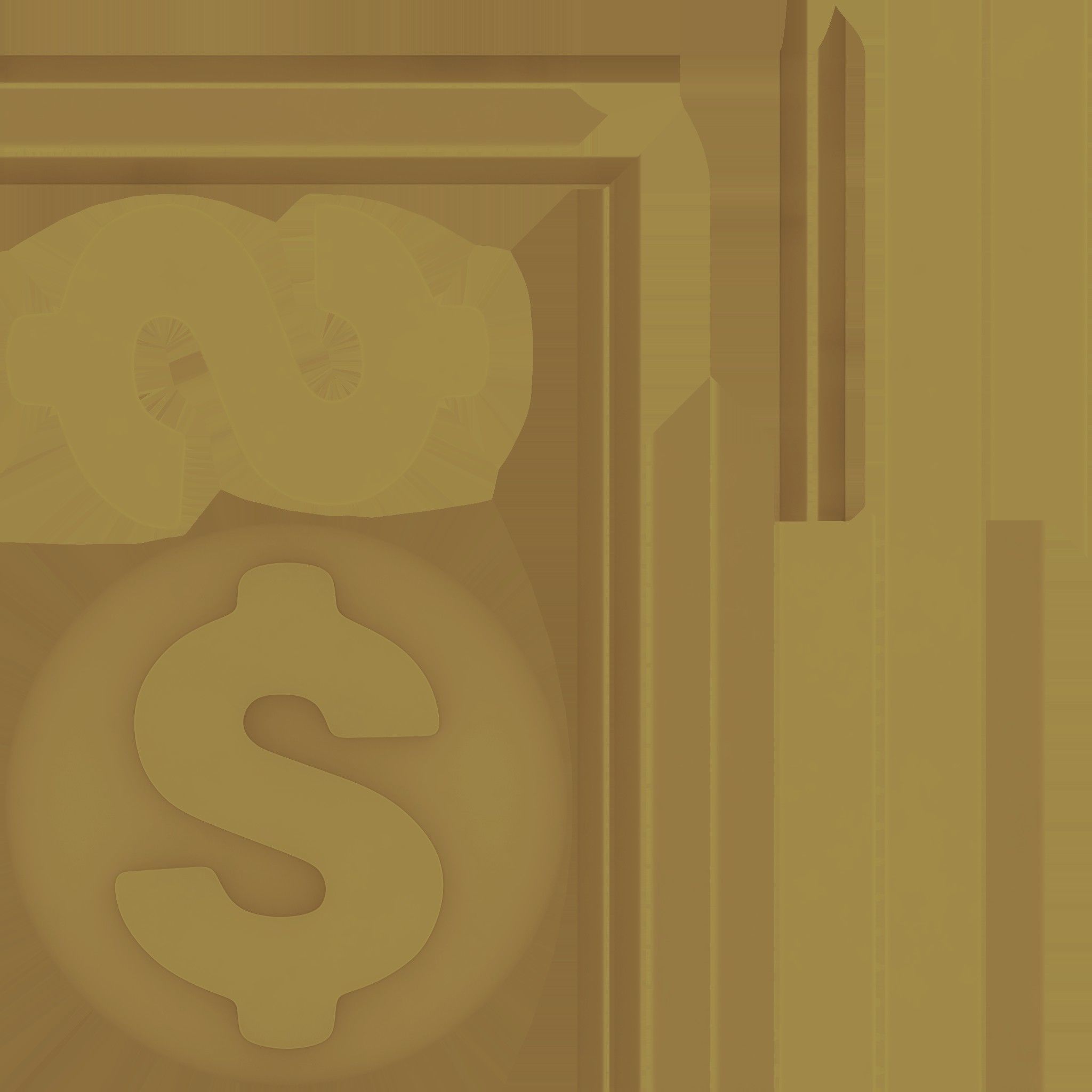 Dollar coins 3D model_7