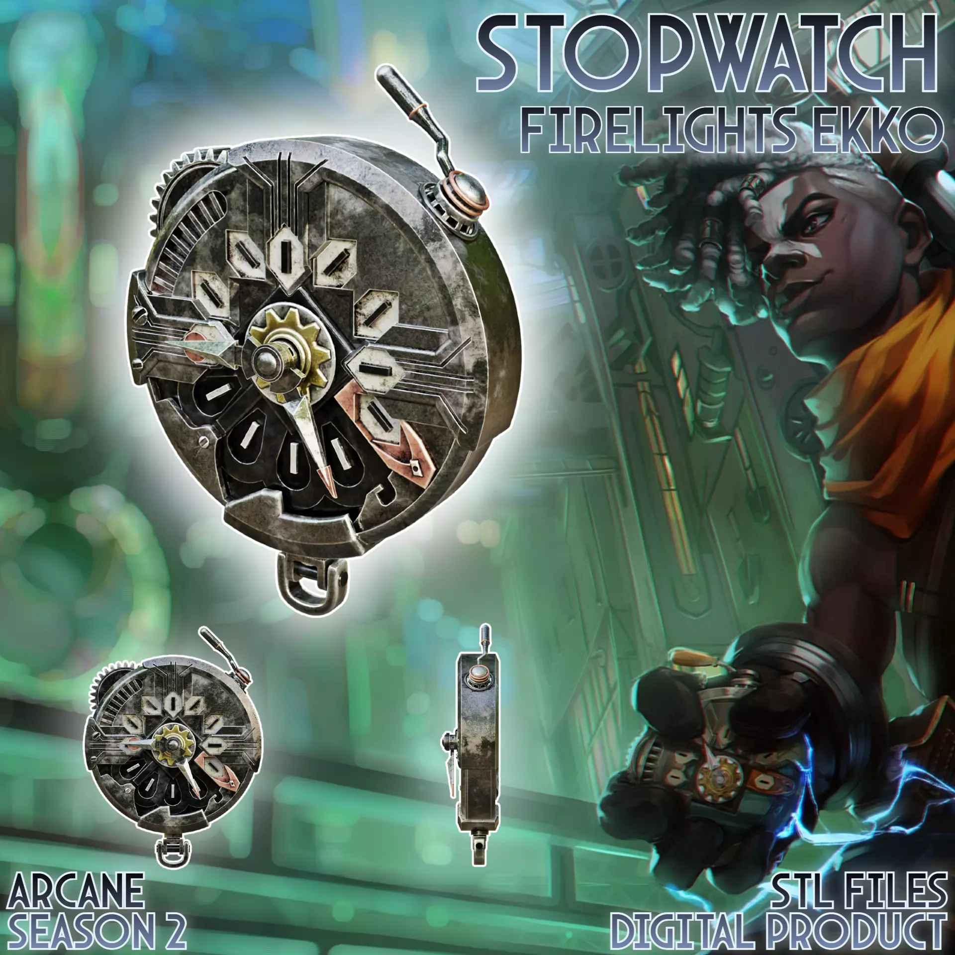 Ekko Stopwatch Arcane League Of Legends 3D print model
