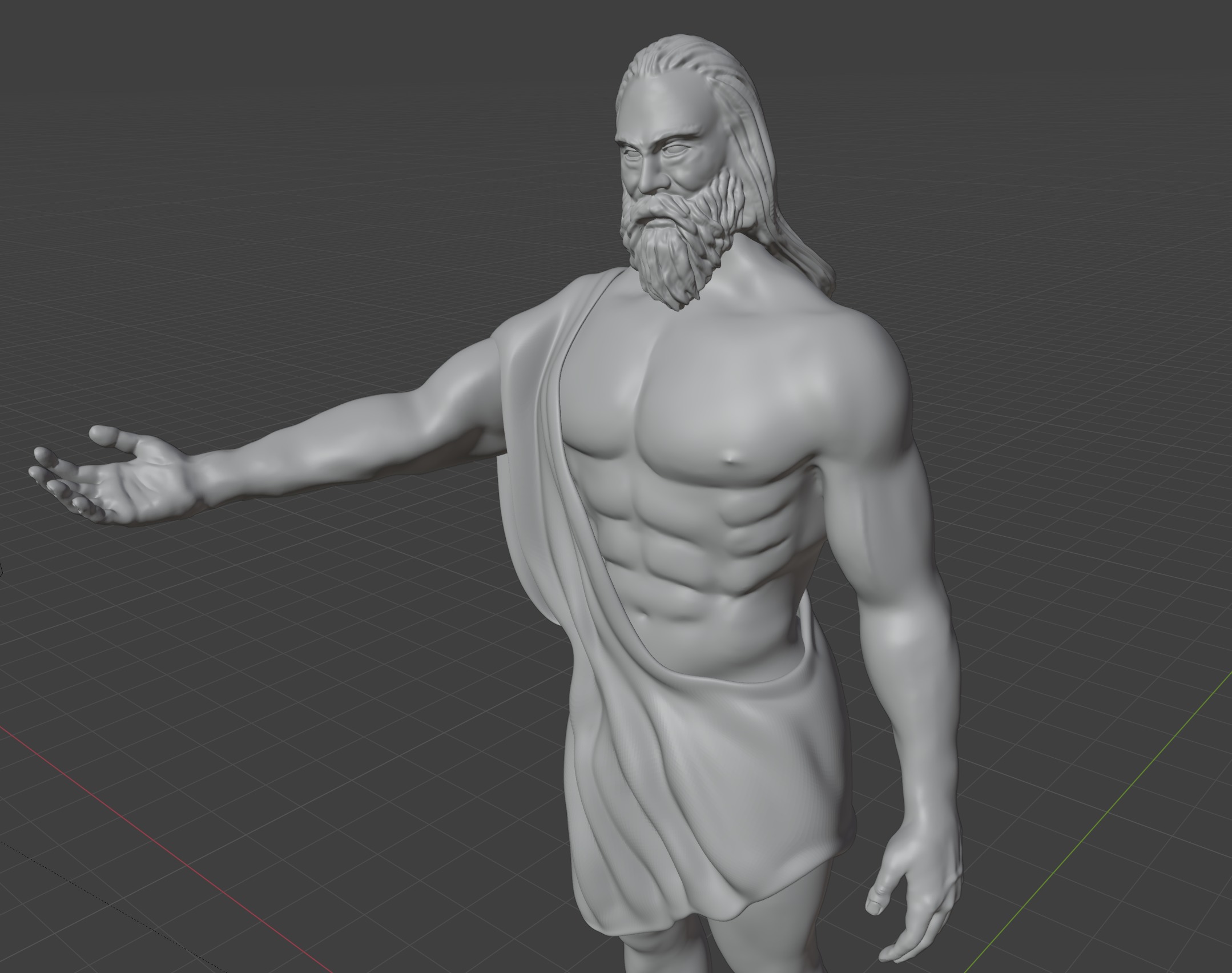 Zeus Statue Power and Majesty of Greek Mythology in Digital Art  3D model_8