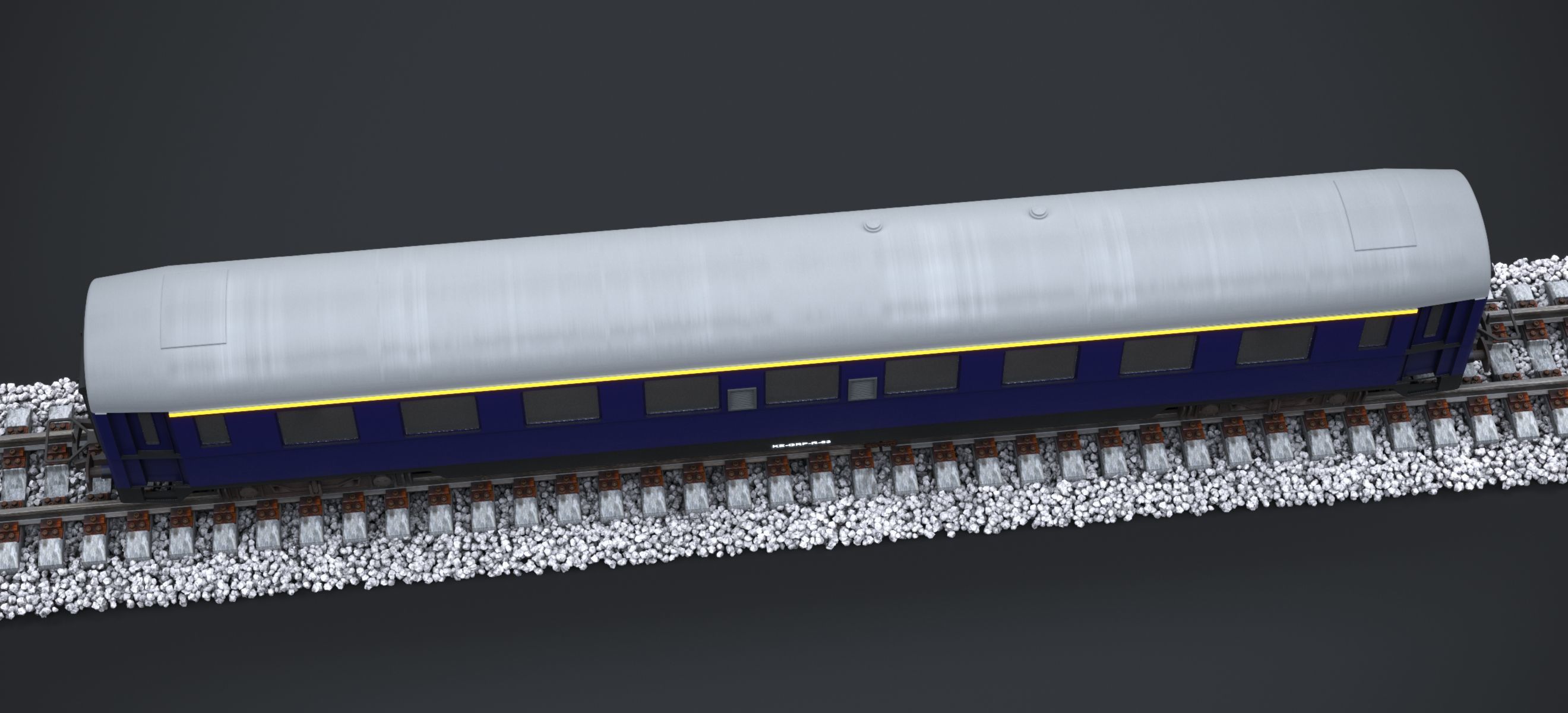 DB NAVY BLUE COACH KE-GPR-R-63 2023 3D model_5