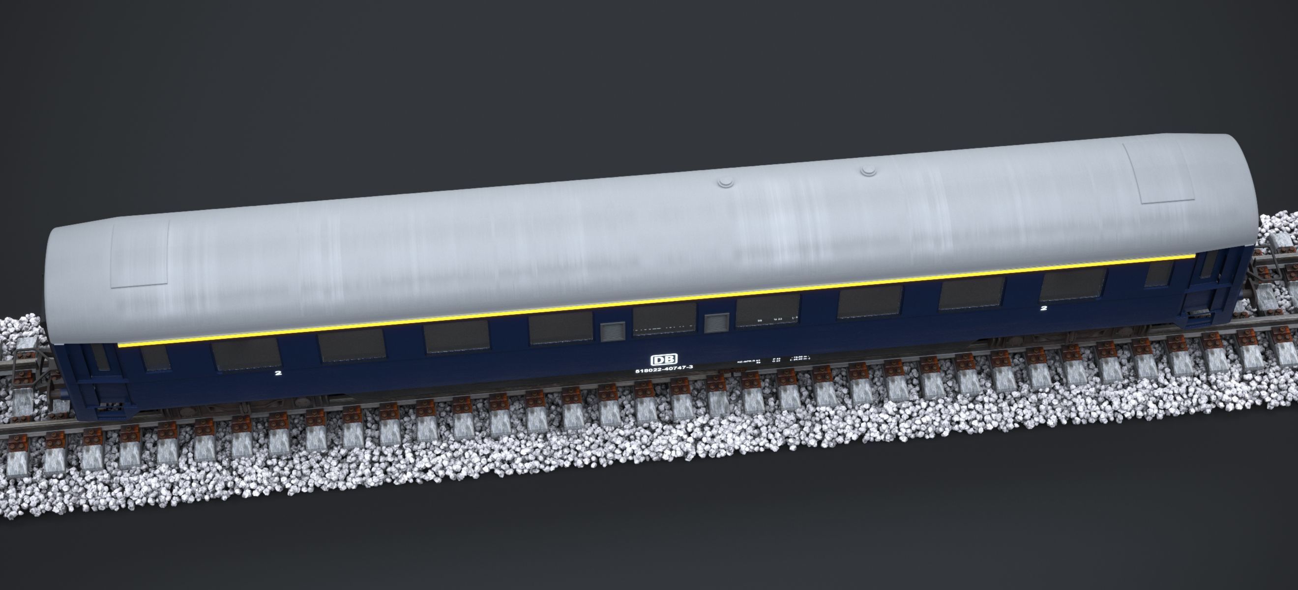 DB NAVY BLUE COACH KE-GPR-R-63 2023 3D model_9