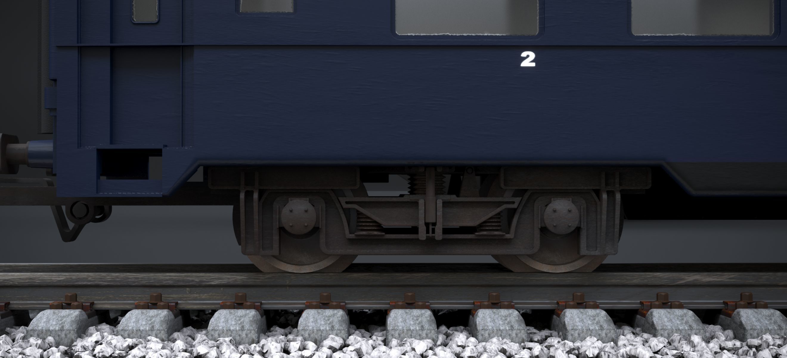 DB NAVY BLUE COACH KE-GPR-R-63 2023 3D model_11