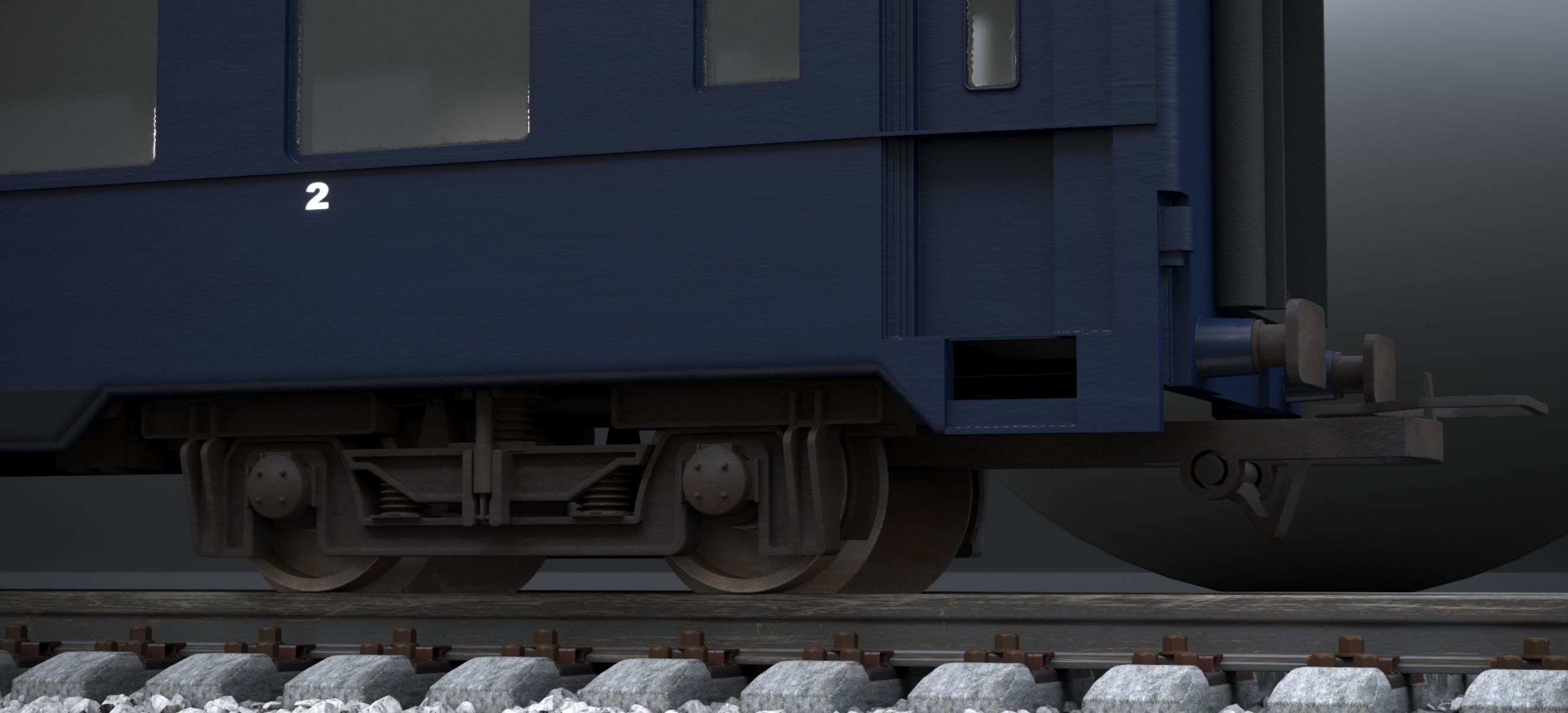 DB NAVY BLUE COACH KE-GPR-R-63 2023 3D model_10