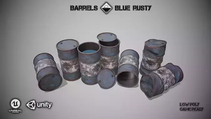 Barrels blue rusty
