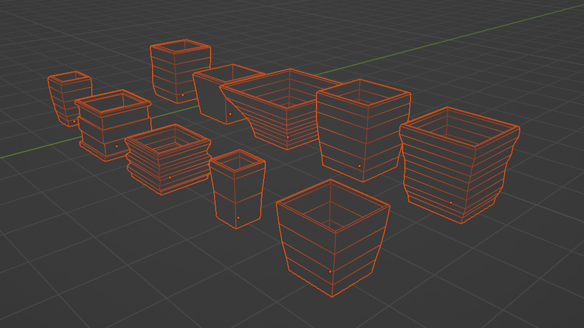 Garden Pot Pack 1 Free 3D model_3