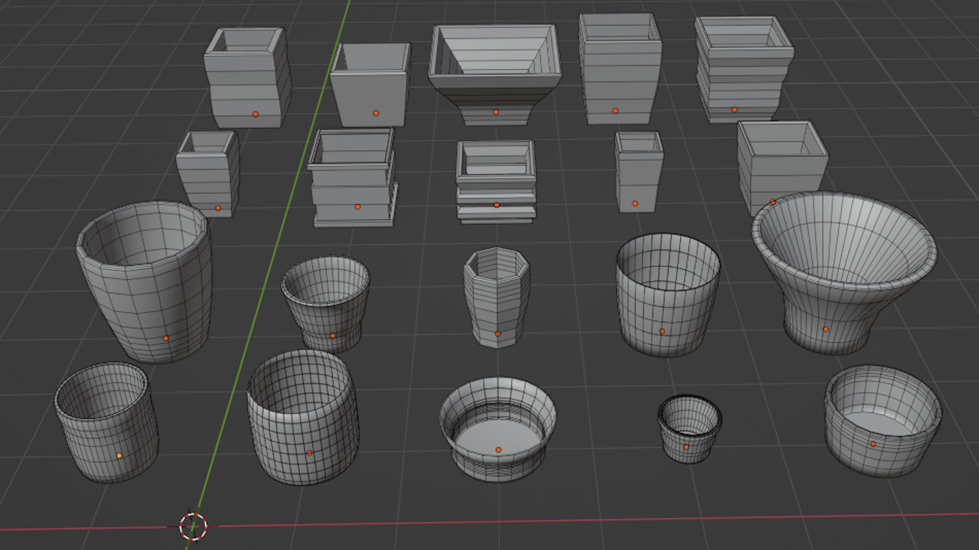 Garden Pot Pack 1 Free 3D model_9