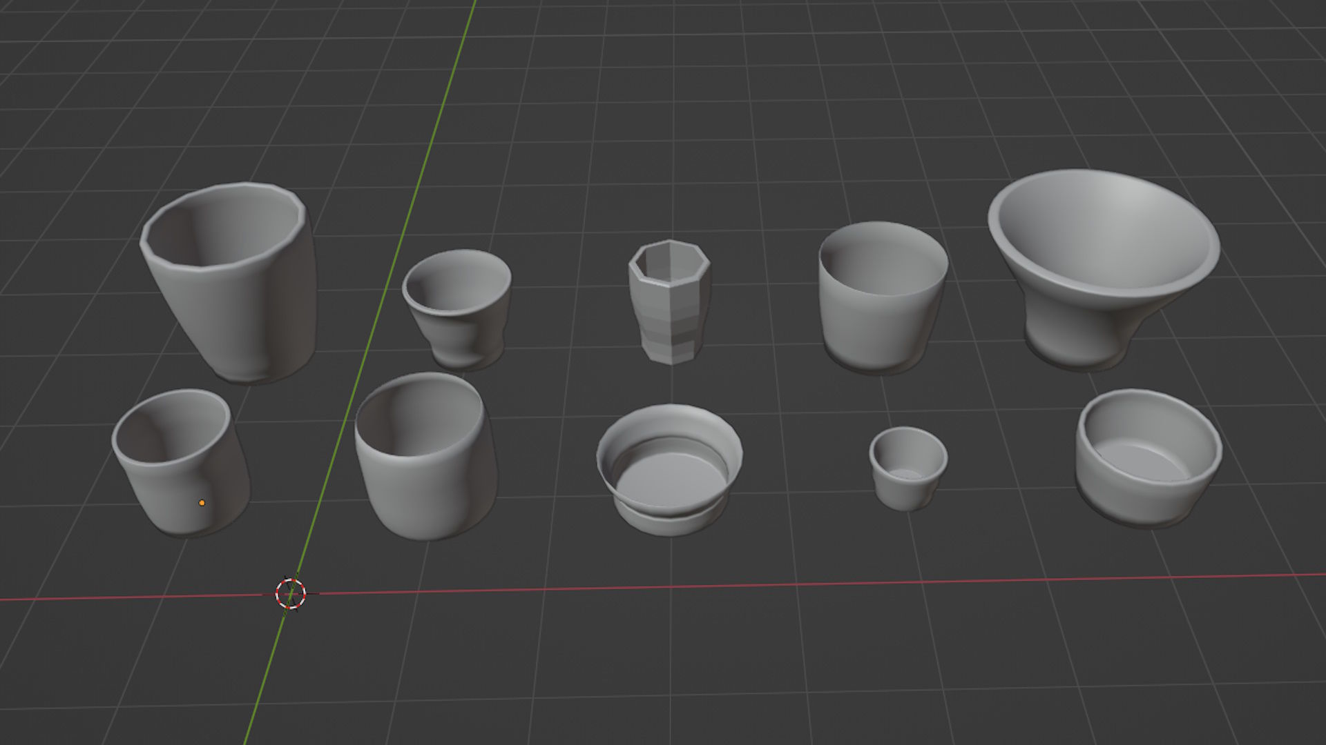 Garden Pot Pack 1 Free 3D model_1