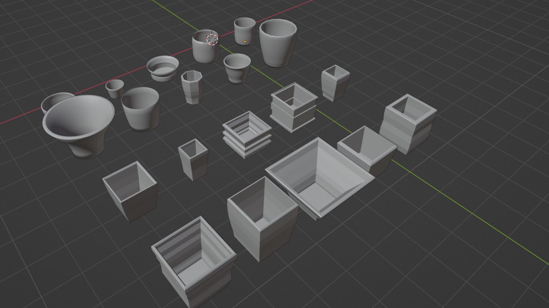 Garden Pot Pack 1 Free 3D model_12