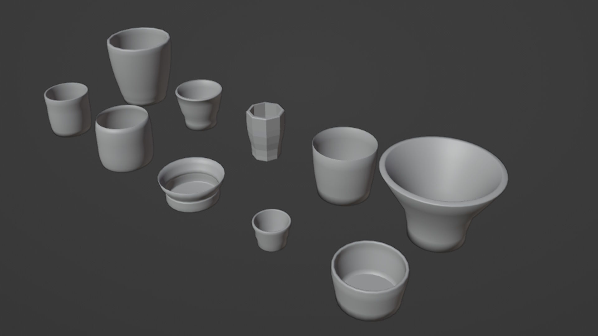 Garden Pot Pack 1 Free 3D model_5