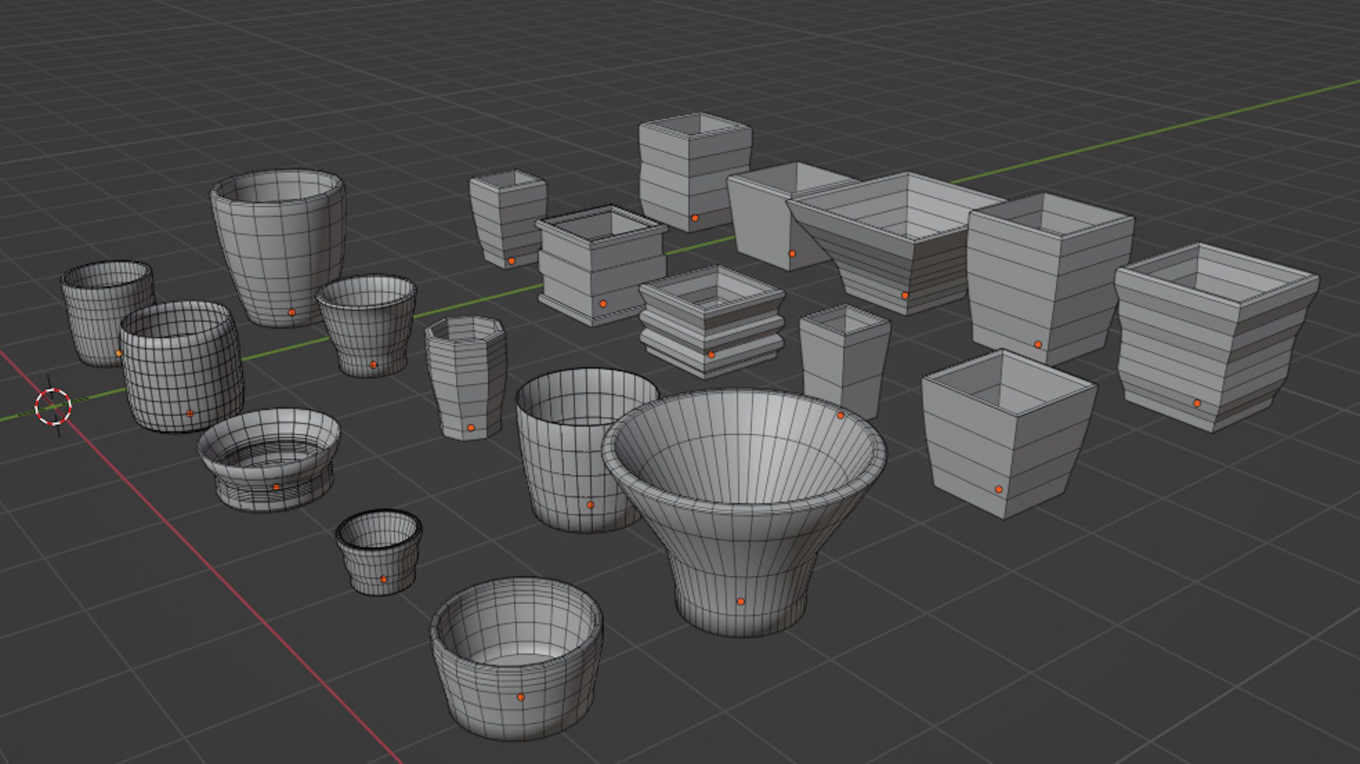 Garden Pot Pack 1 Free 3D model_11