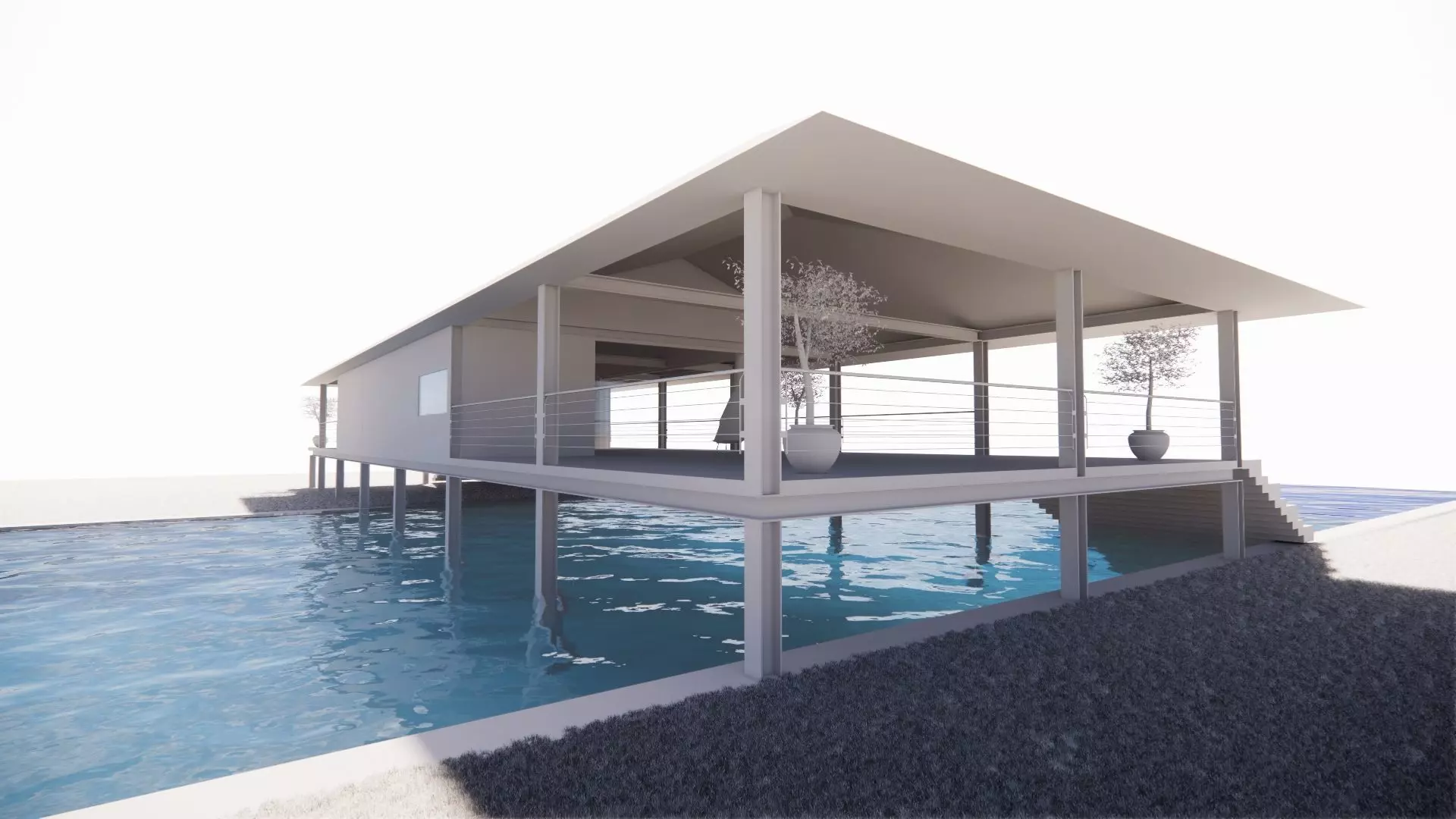 Casa Scene-villa-modern house 3D model