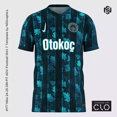 Nike 24-25 DRI-FIT ADV Football Shirt 7 Template for CLO 3D