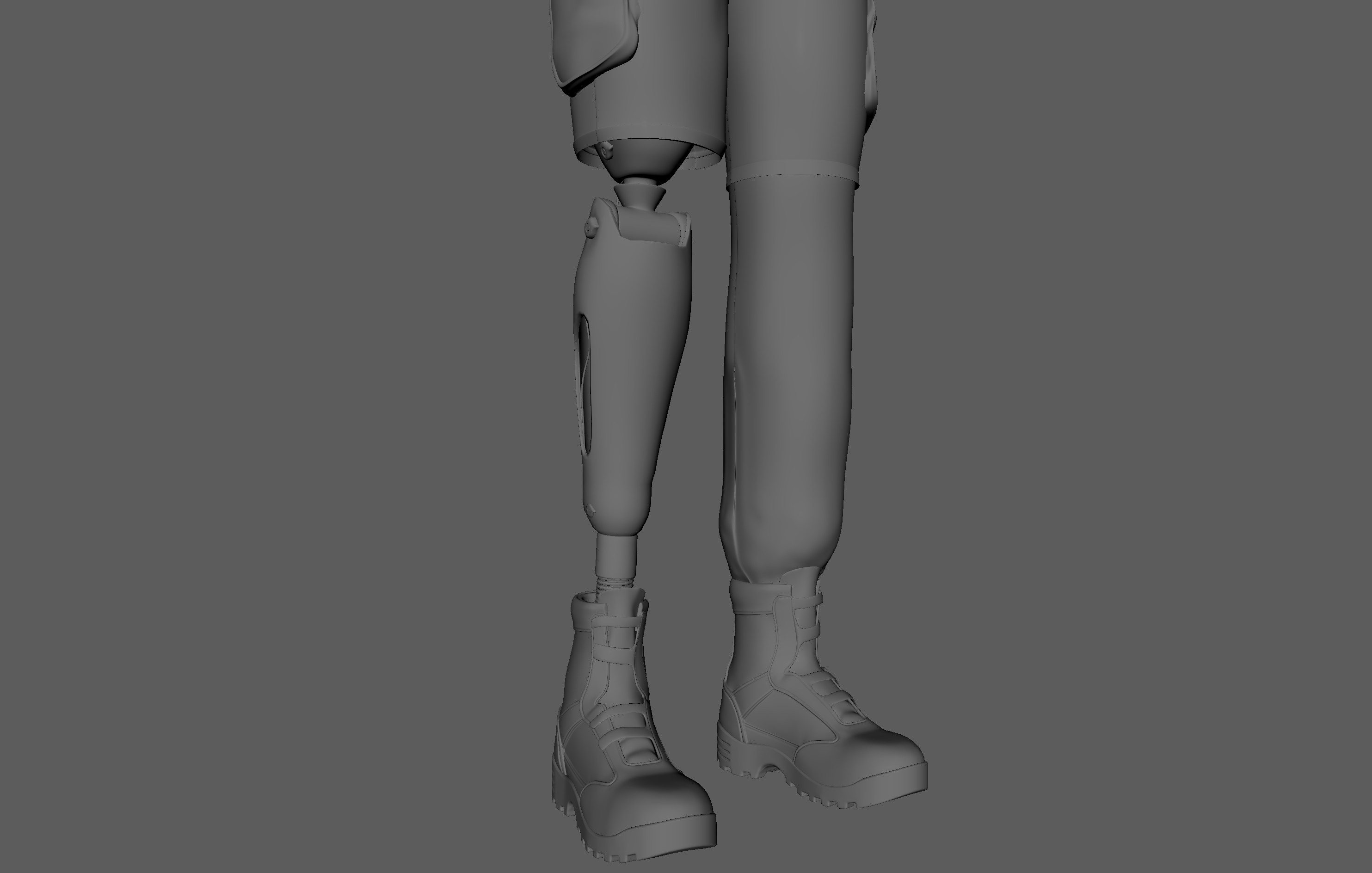 3D Semi-Realistic Fighter Character With Rig Low-poly 3D model_15