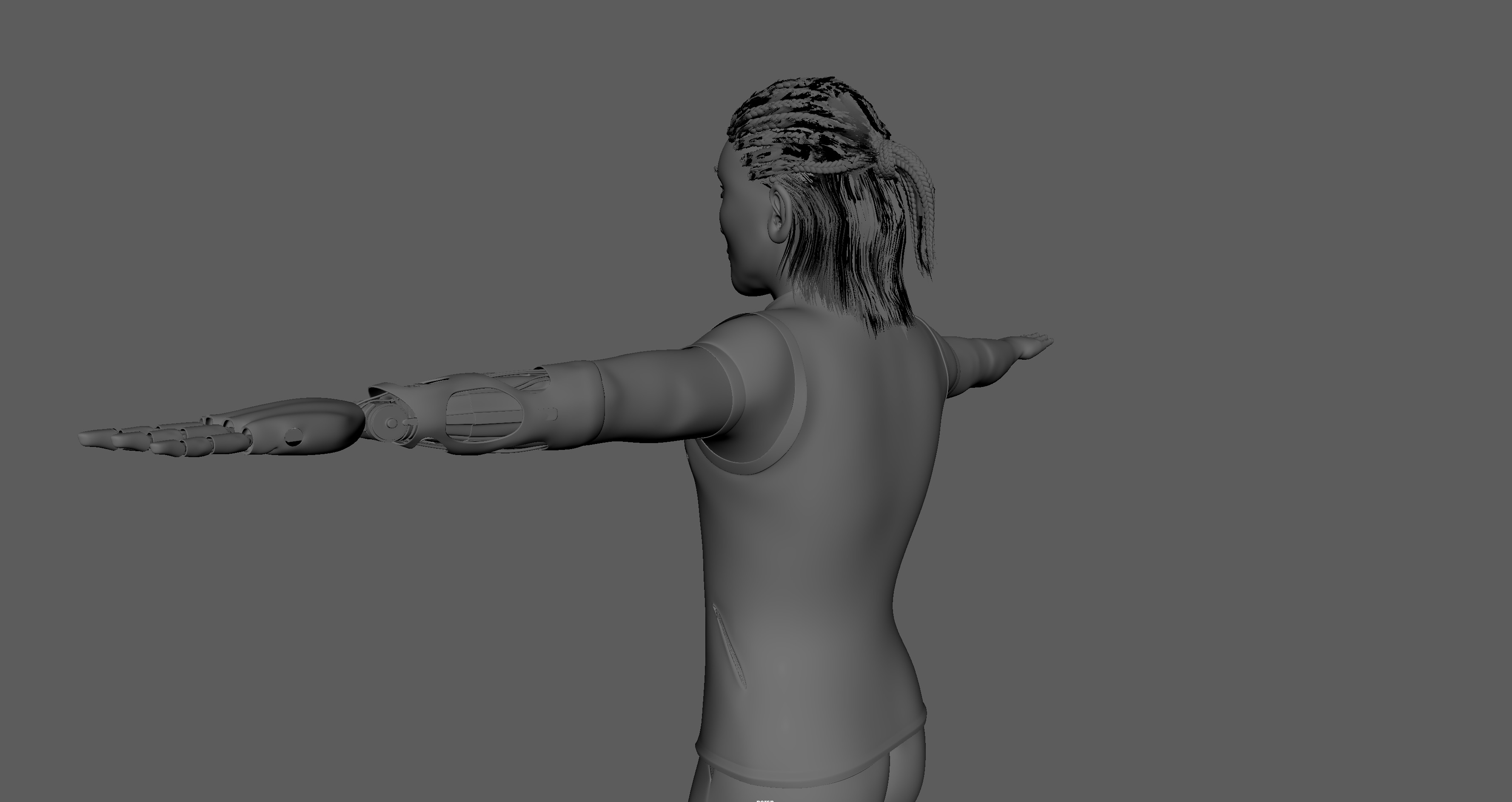 3D Semi-Realistic Fighter Character With Rig Low-poly 3D model_27