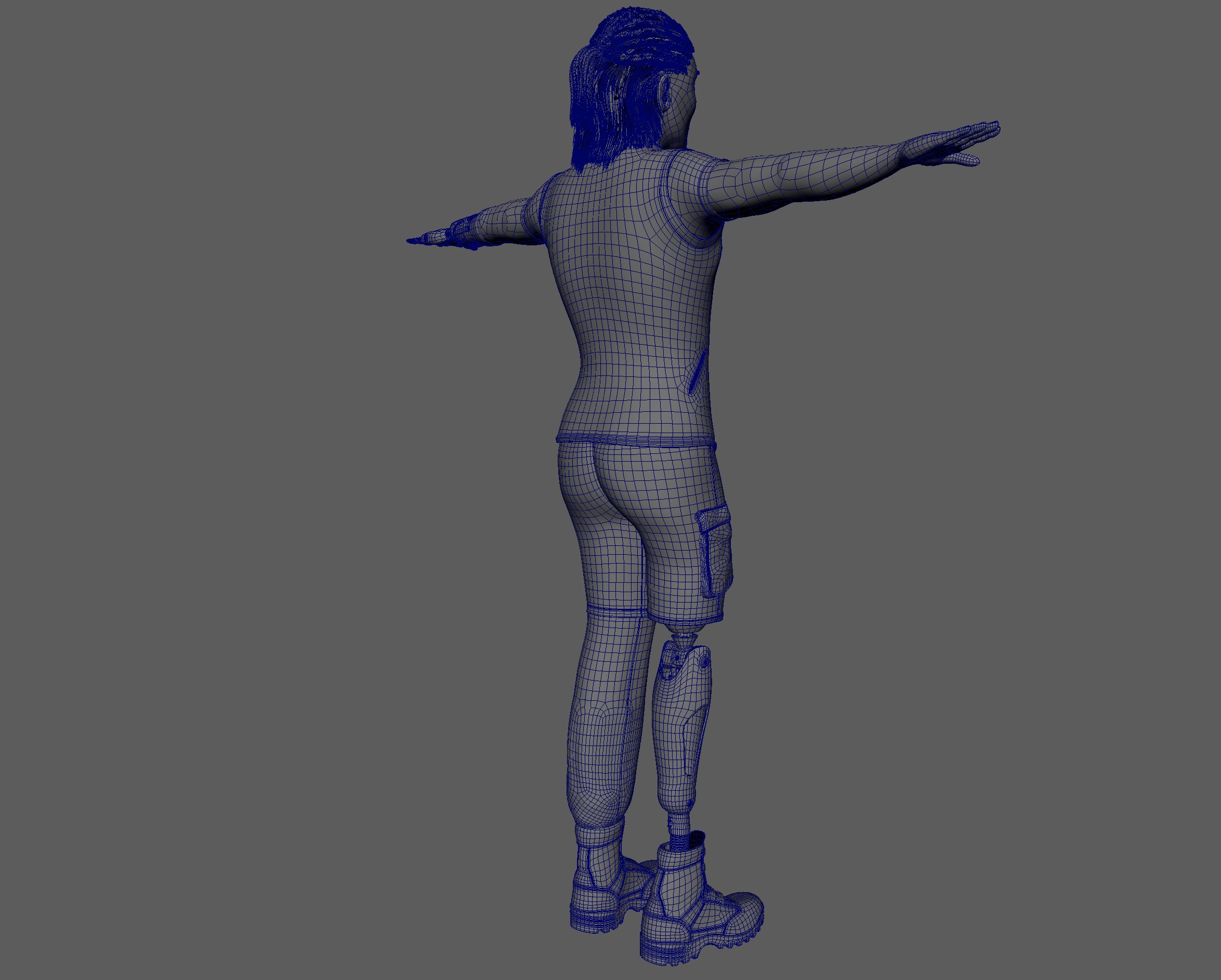 3D Semi-Realistic Fighter Character With Rig Low-poly 3D model_19