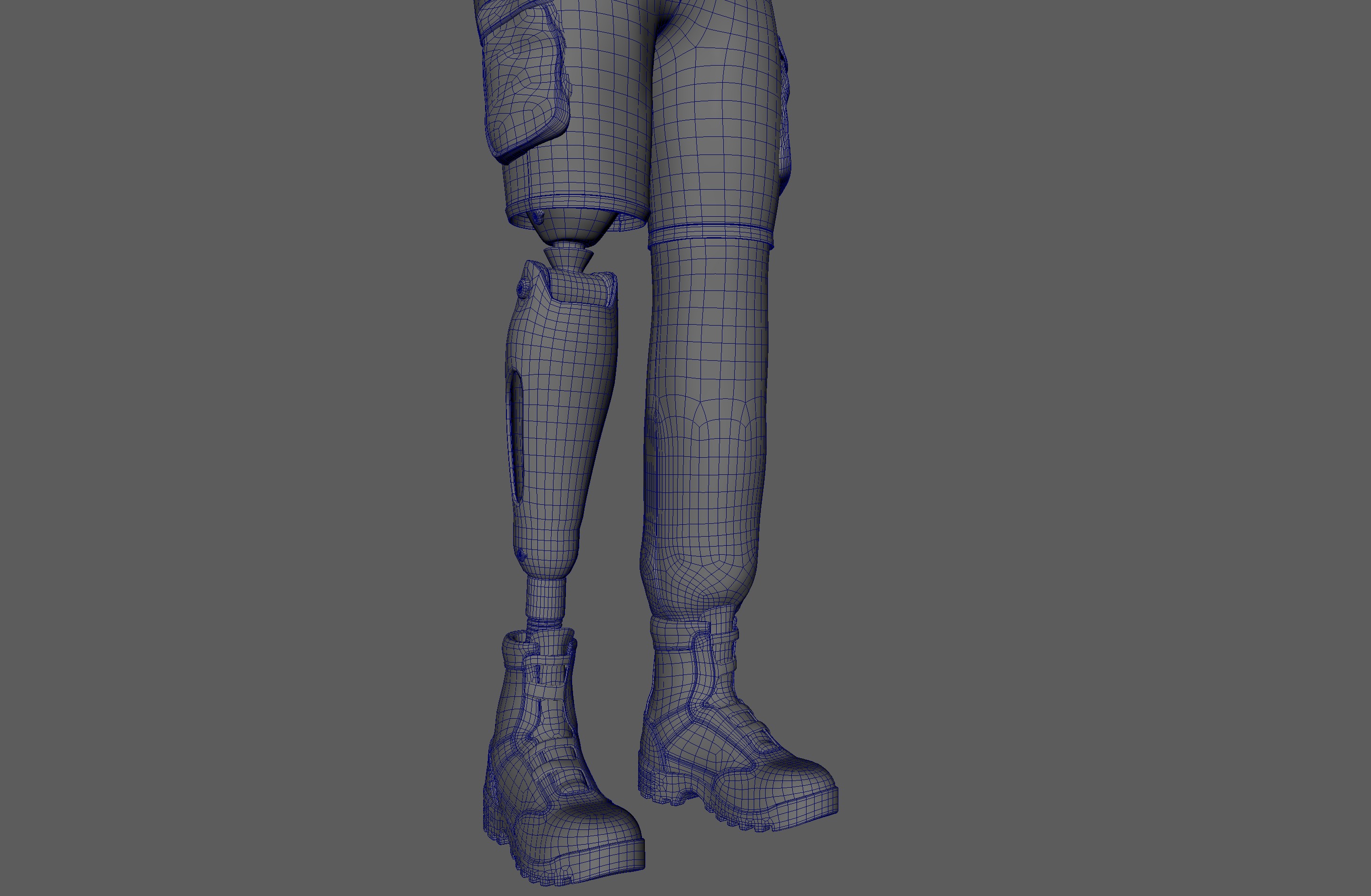 3D Semi-Realistic Fighter Character With Rig Low-poly 3D model_25