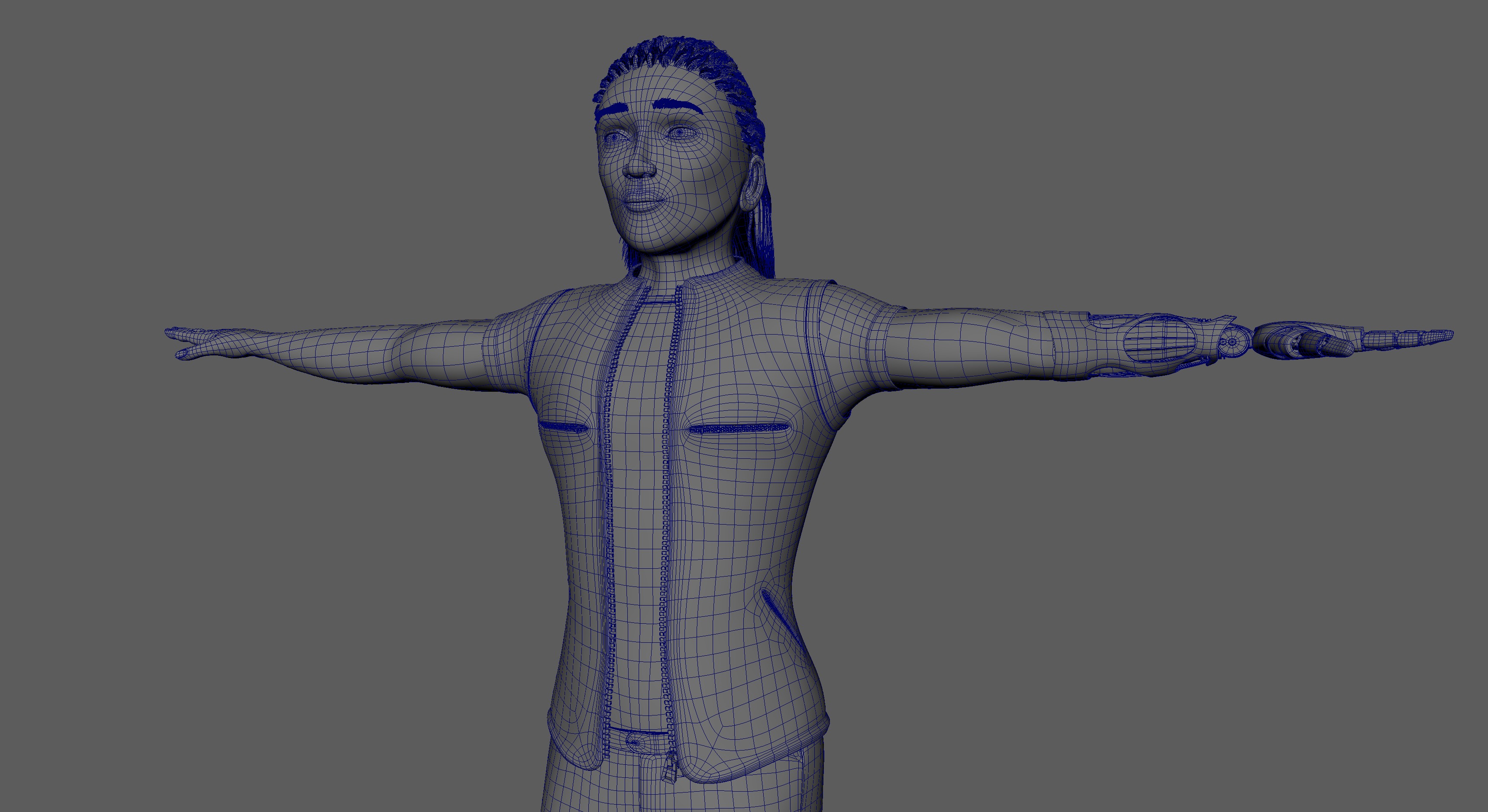 3D Semi-Realistic Fighter Character With Rig Low-poly 3D model_30